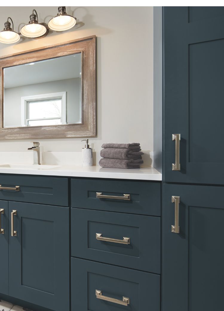 teal bathroom cabinets and shelving organization for large bathroom