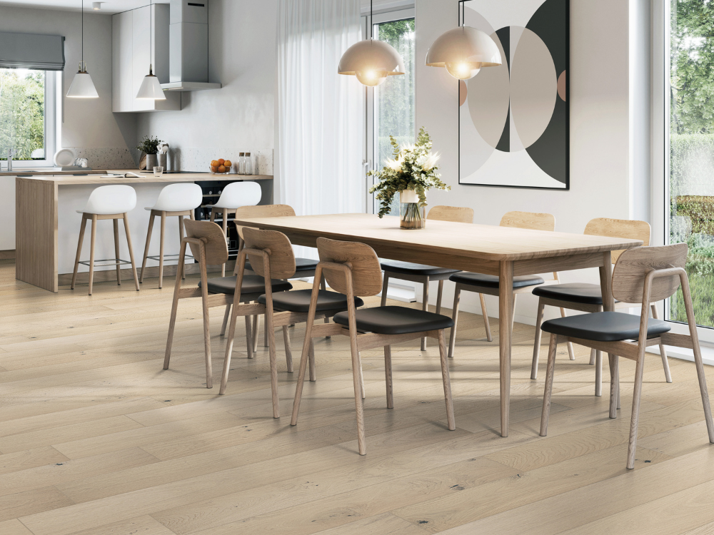 hardwood flooring in kitchen dining room